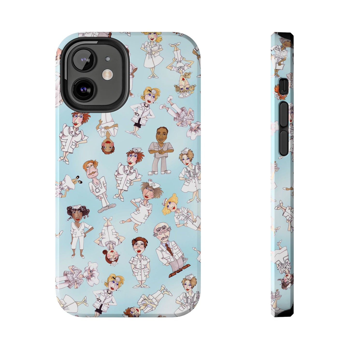 Tossed Nurses Aqua Phone Case