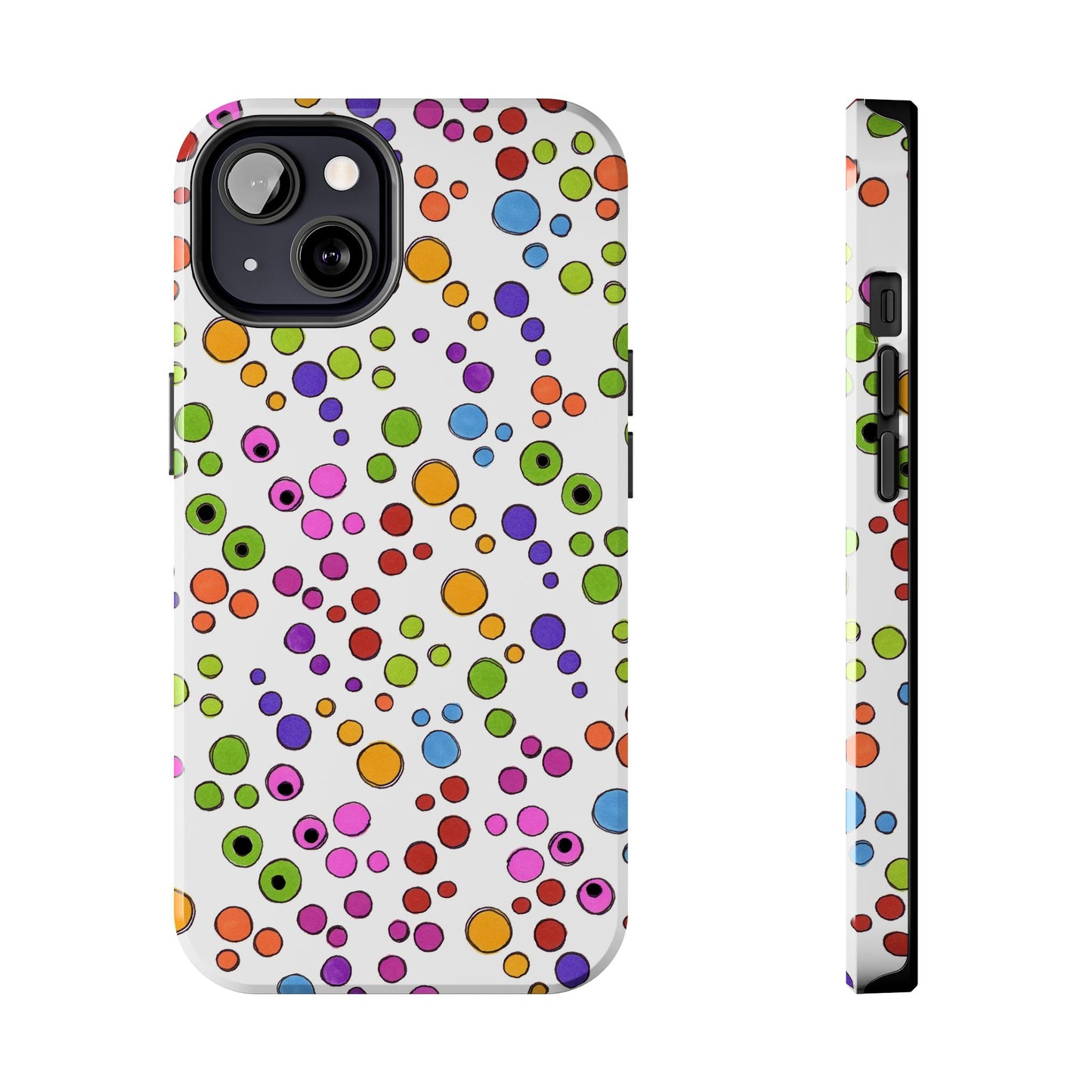 Dog Dots White / Multi Phone Case