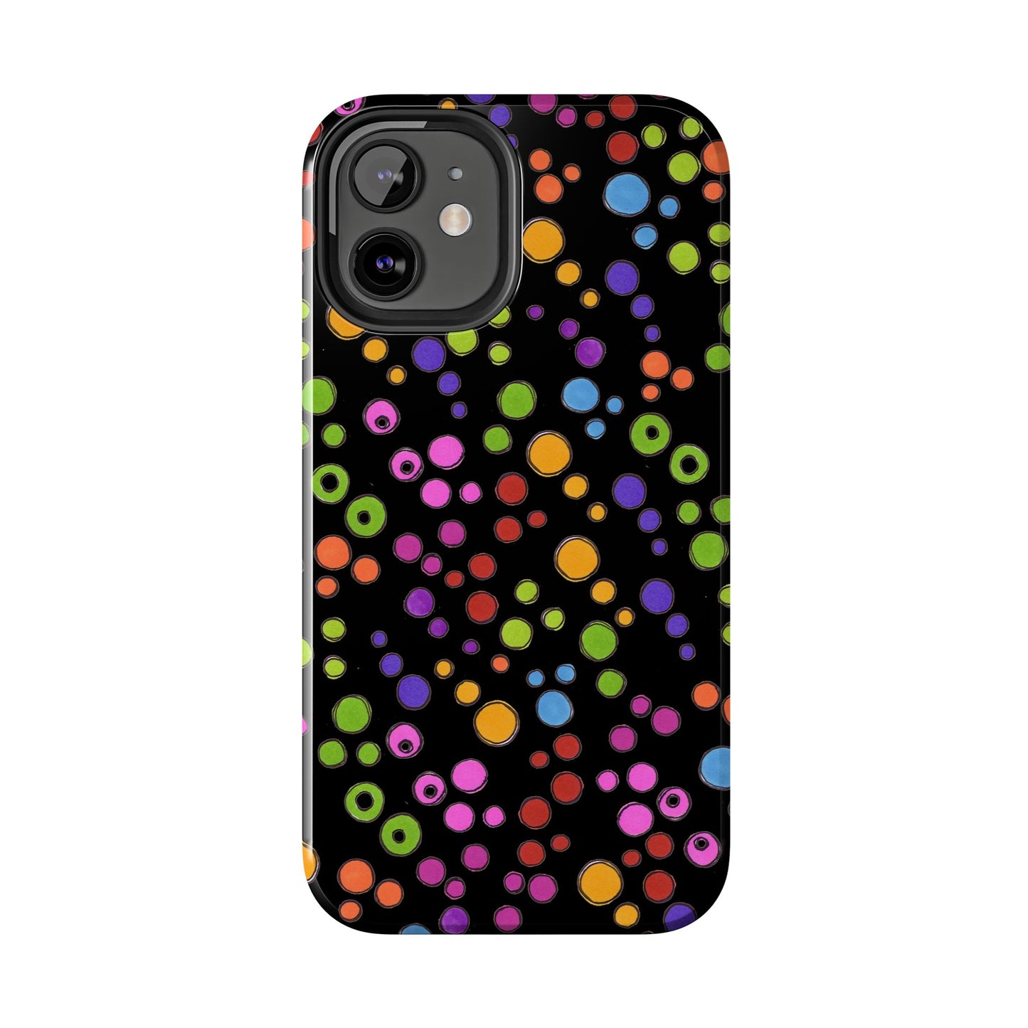 Dog Dots Black / Multi Phone Case