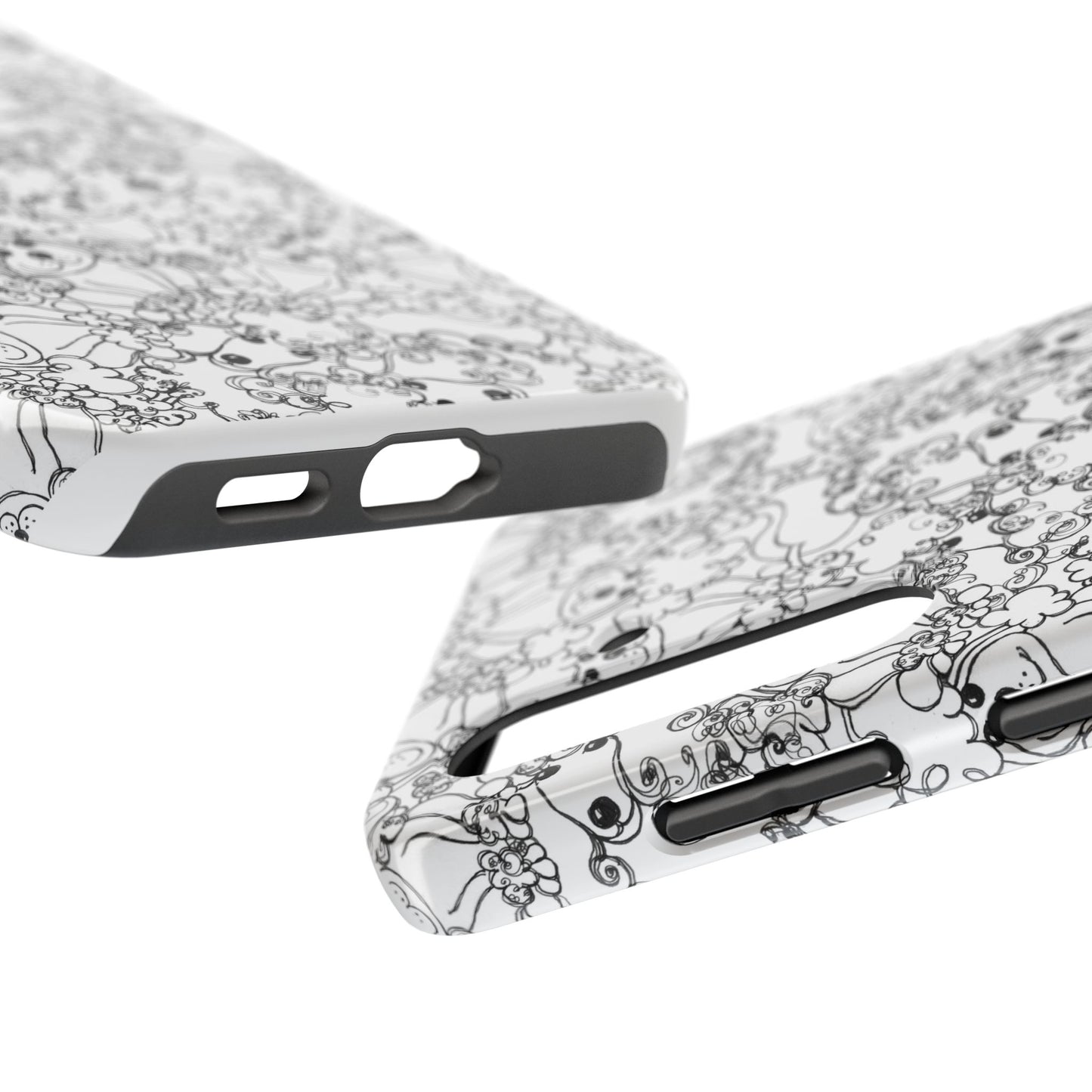 Poodle Party White Phone Case