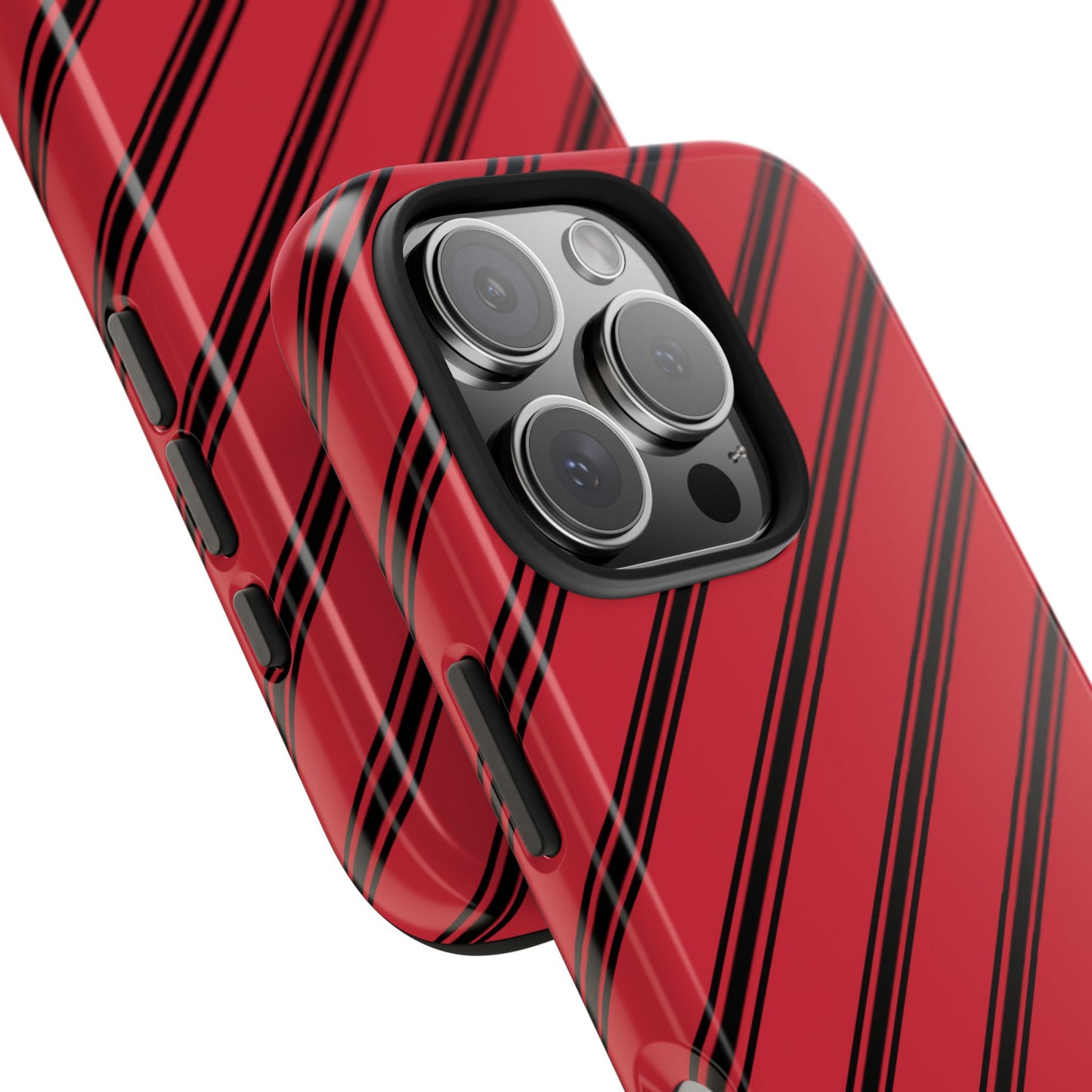 Awning Stripe Red / Black Phone Case
