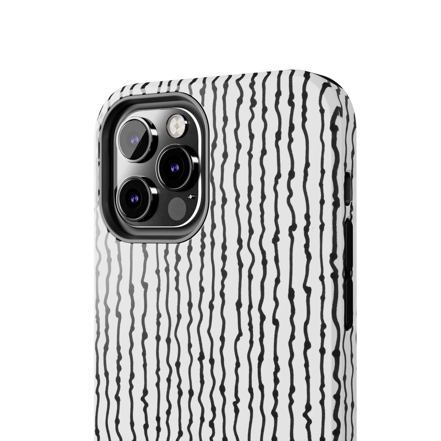 Faux Seersucker White / Black Phone Case