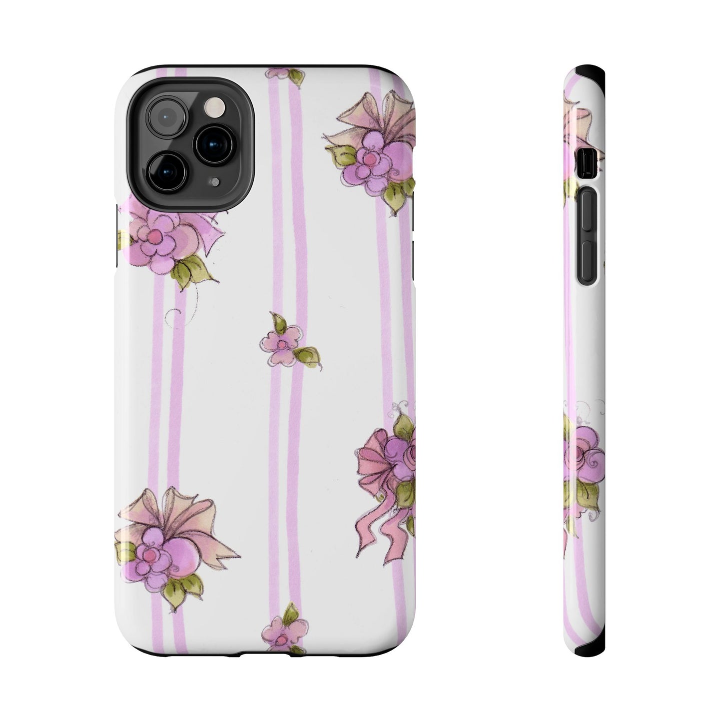 Flower Model Flower Stripe Phone Case