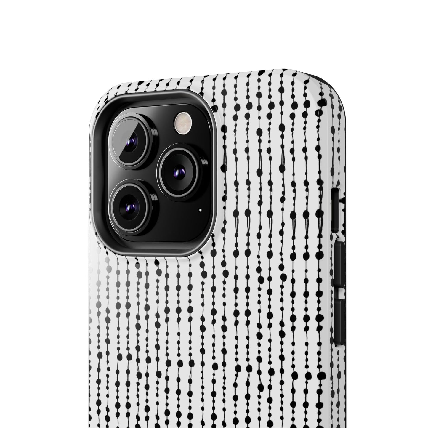 Beaded Curtain White / Black Phone Case
