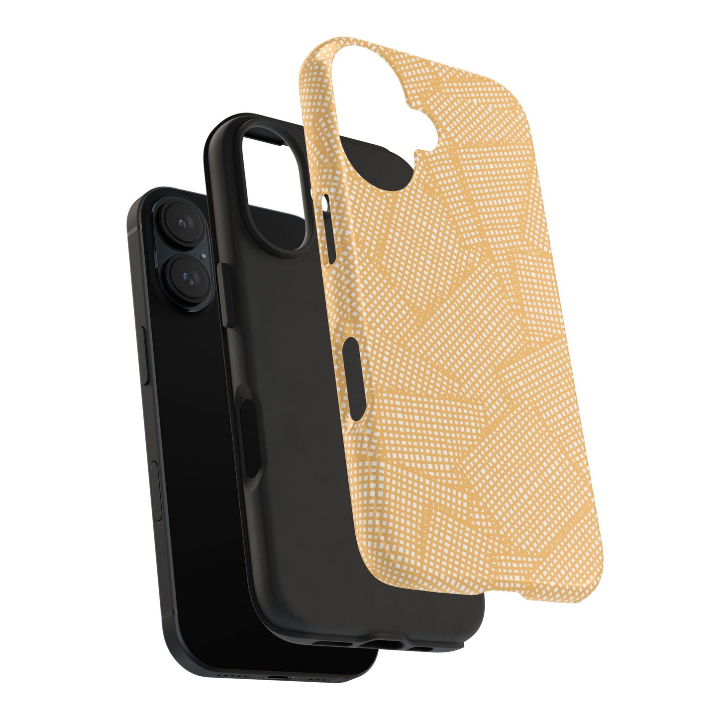 Check Patch Large Yellow Phone Case
