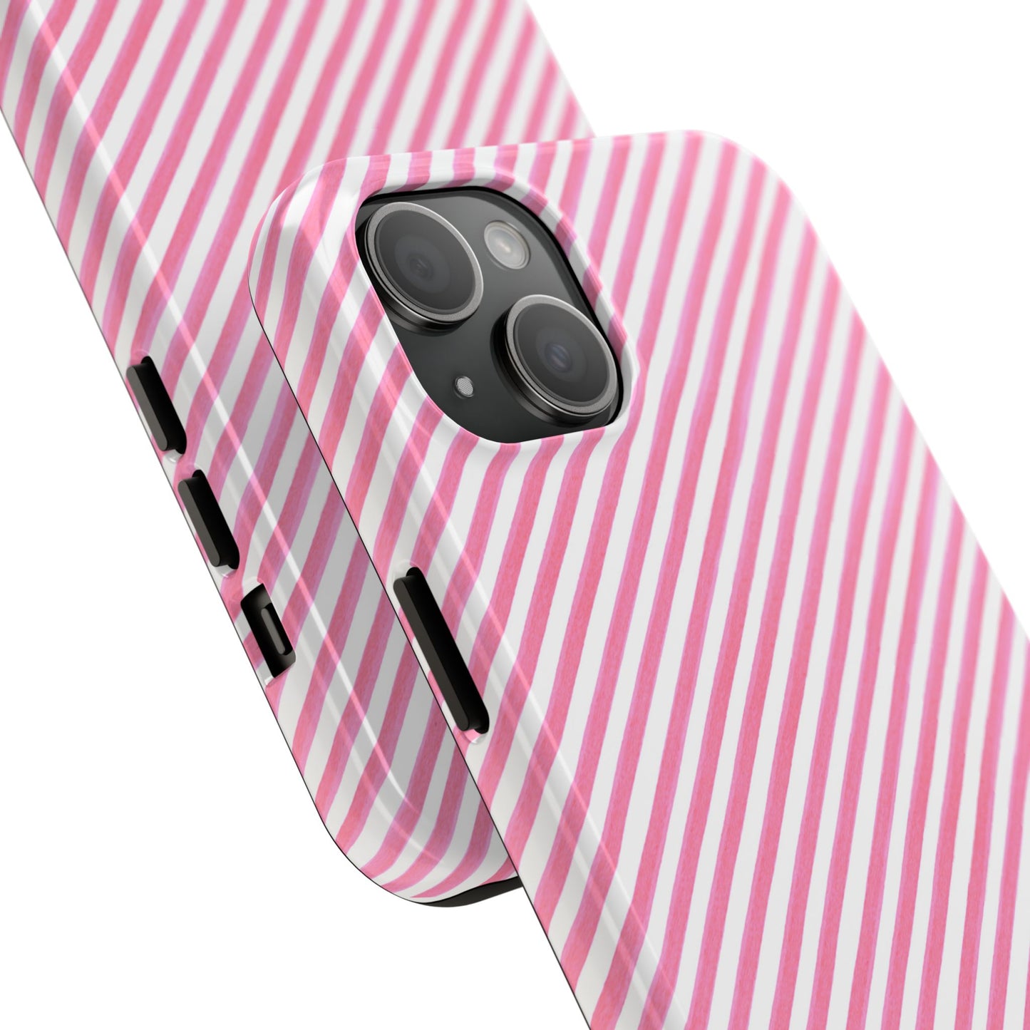 Bias Stripe Pink / White Phone Case