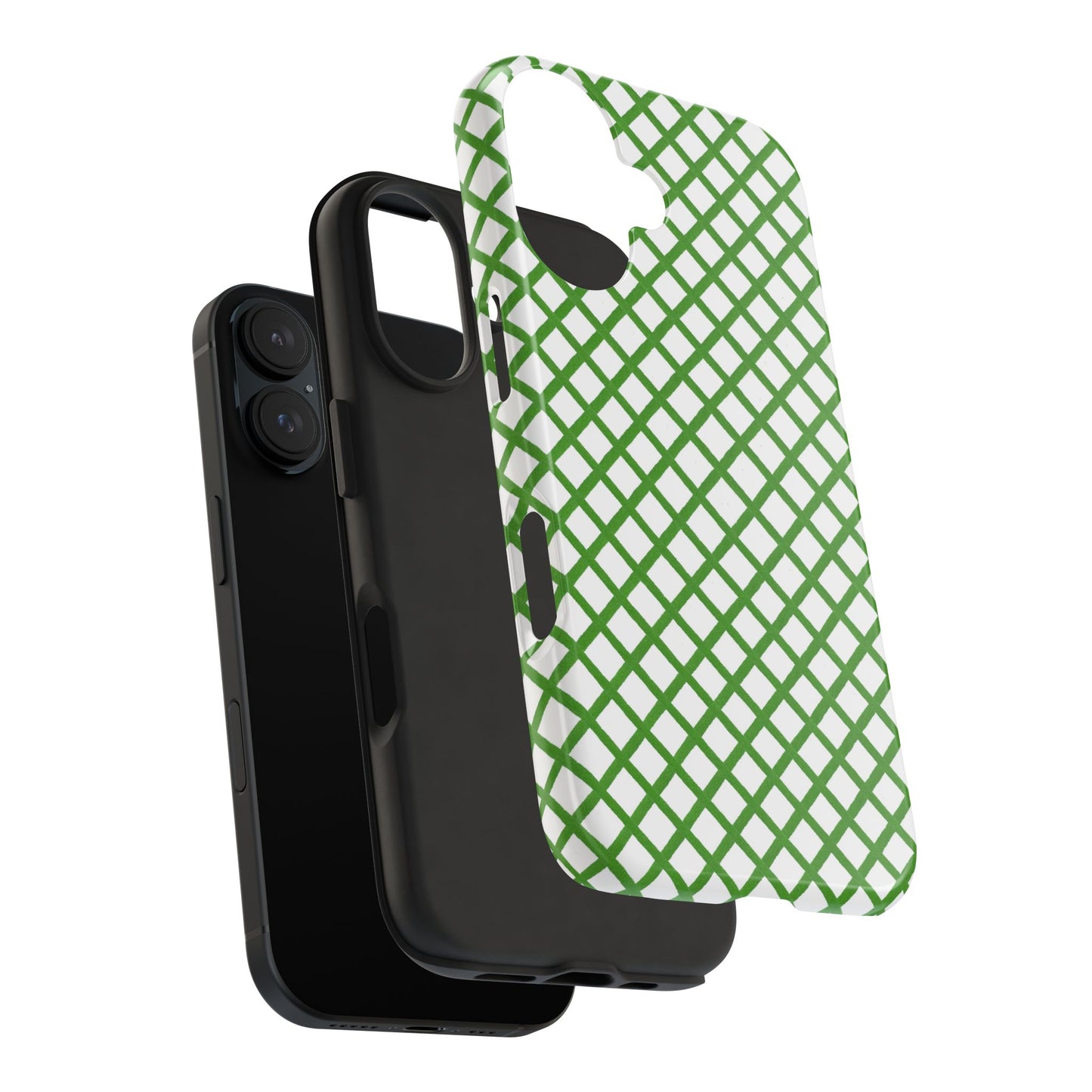Trellis White / Green Phone Case