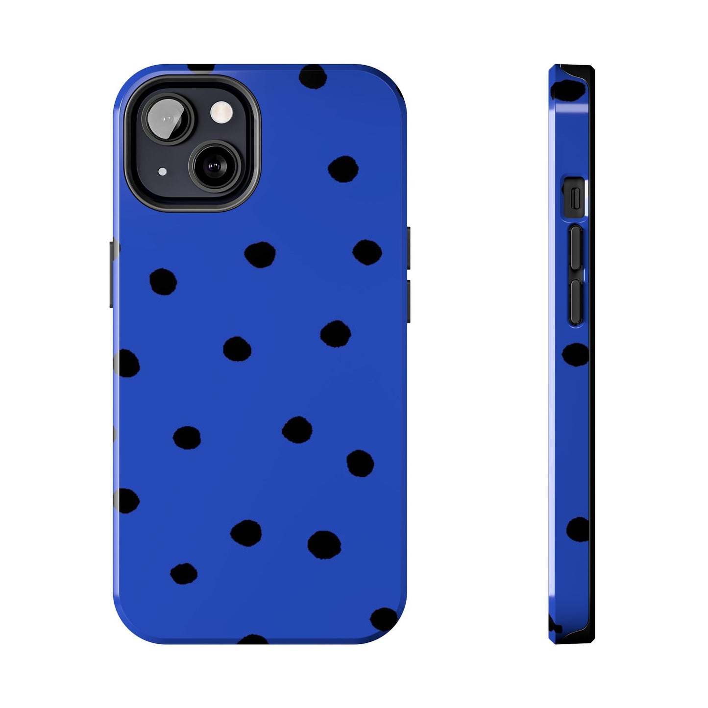 Dinky Dots Blue / Black Phone Case