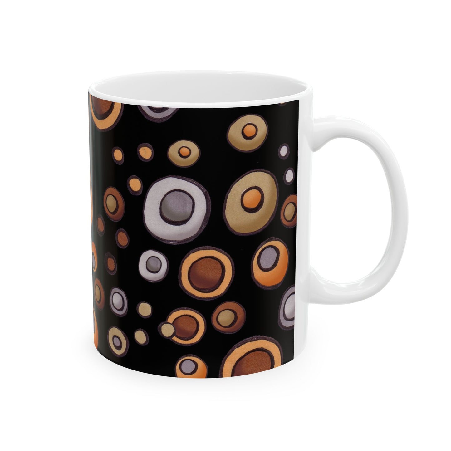 Doggie Dots Black Cup