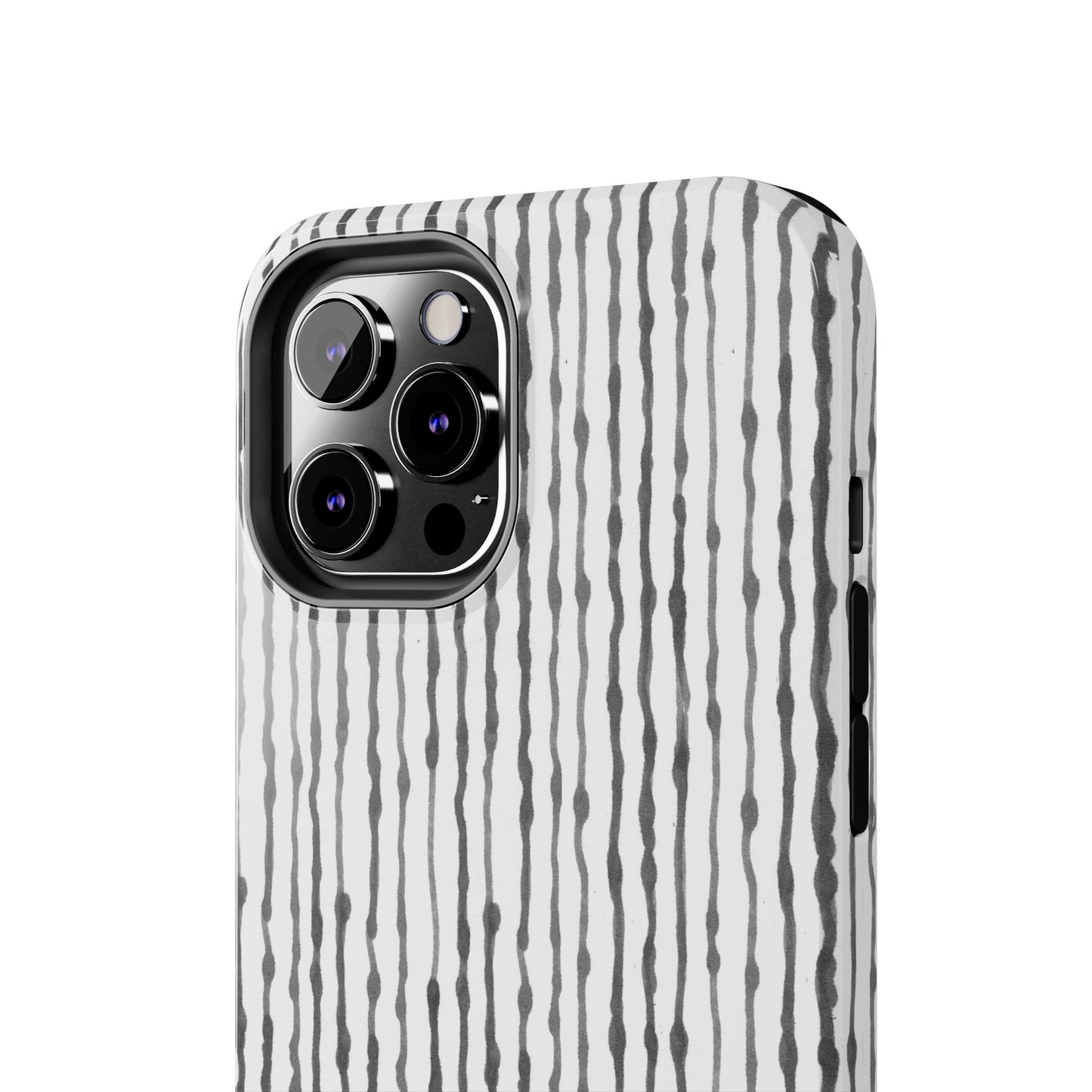 Faux Seersucker White / Charcoal Phone Case