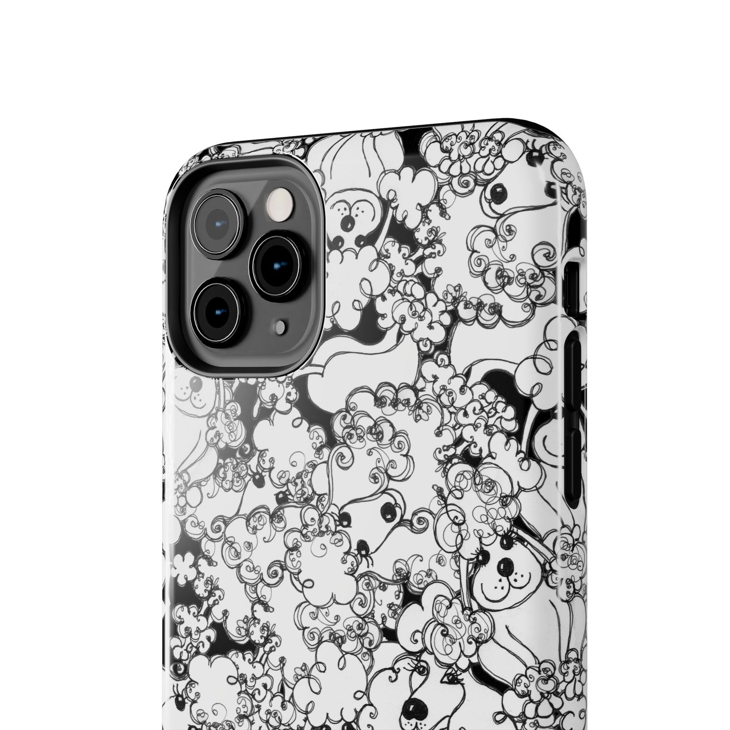 Poodle Party Black Phone Case