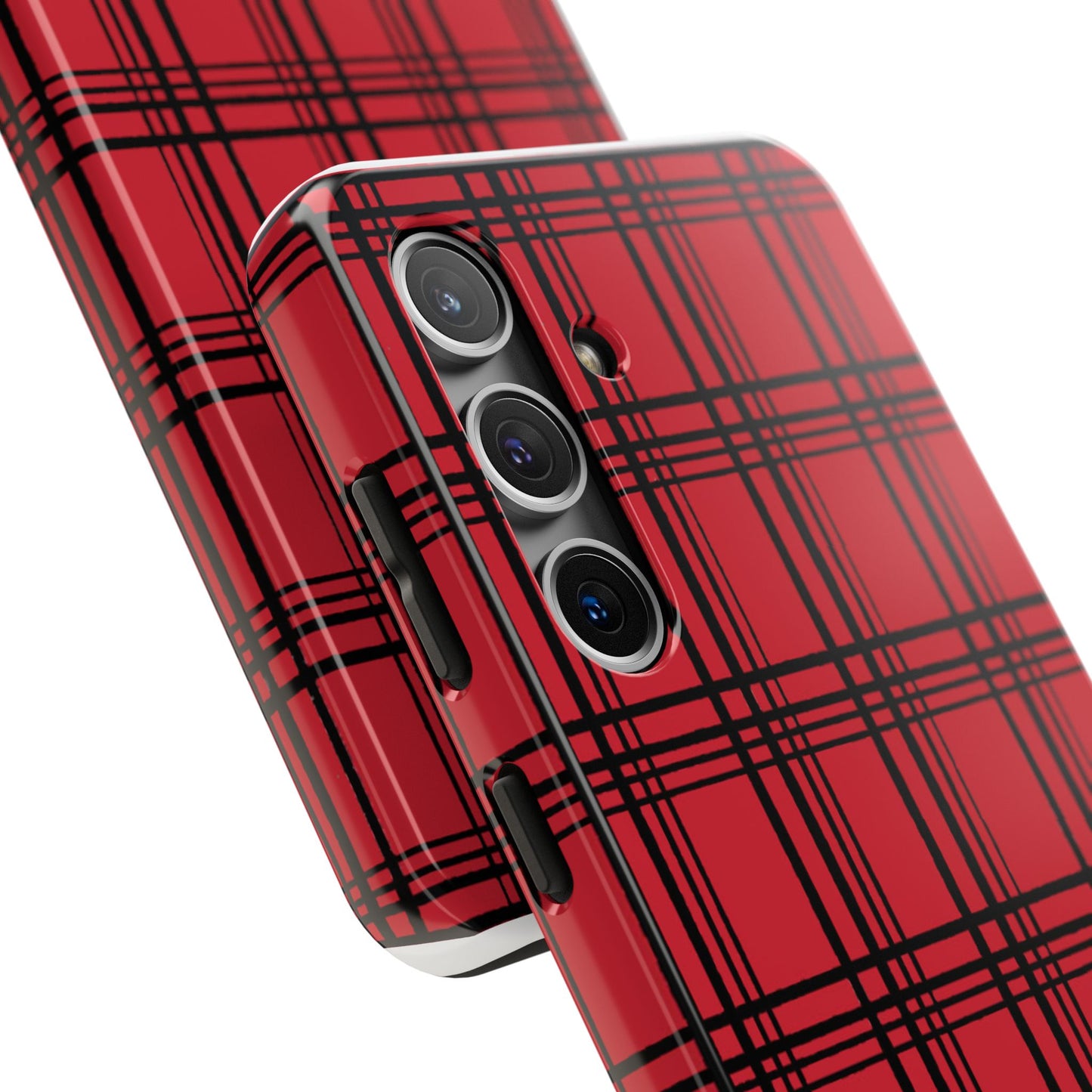 Glad Plaid Red / Black Phone Case