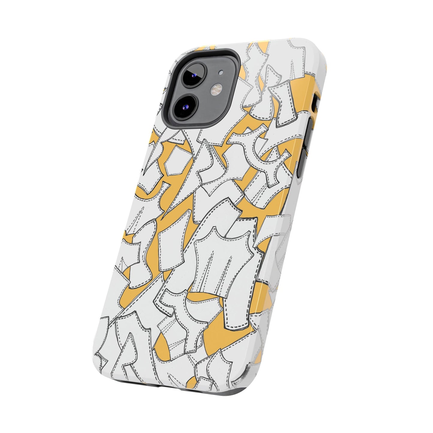 Pattern Pieces Yellow Phone Case