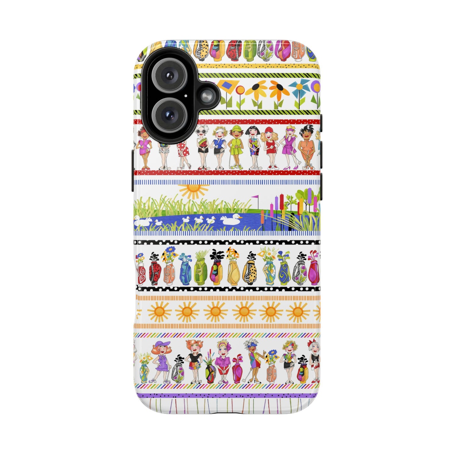 Golf Borders White Phone Case
