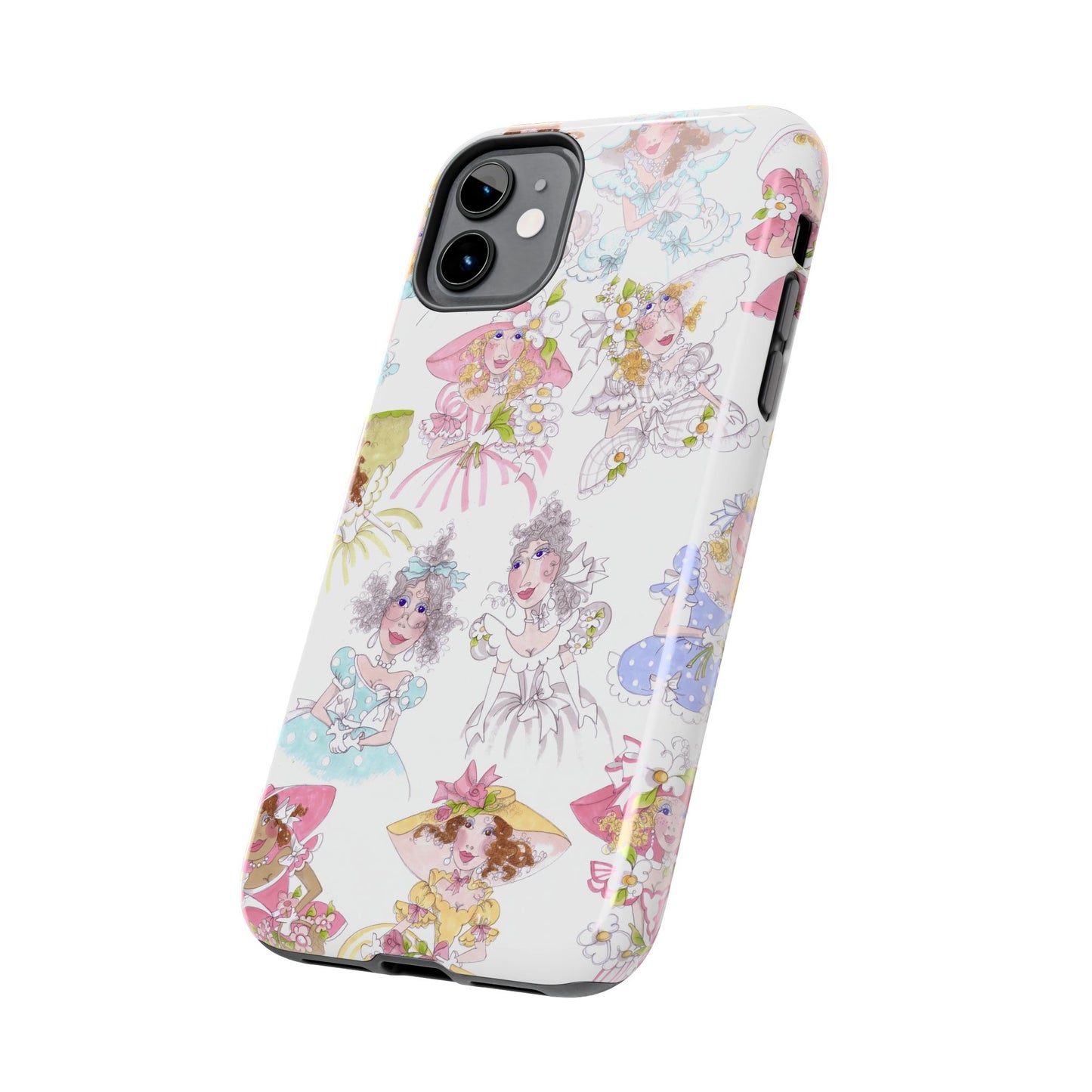Tossed Belles White Phone Case