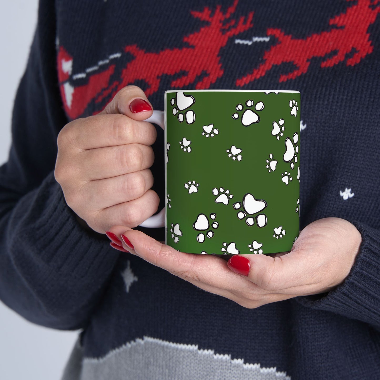 Paw Flakes Green Cup
