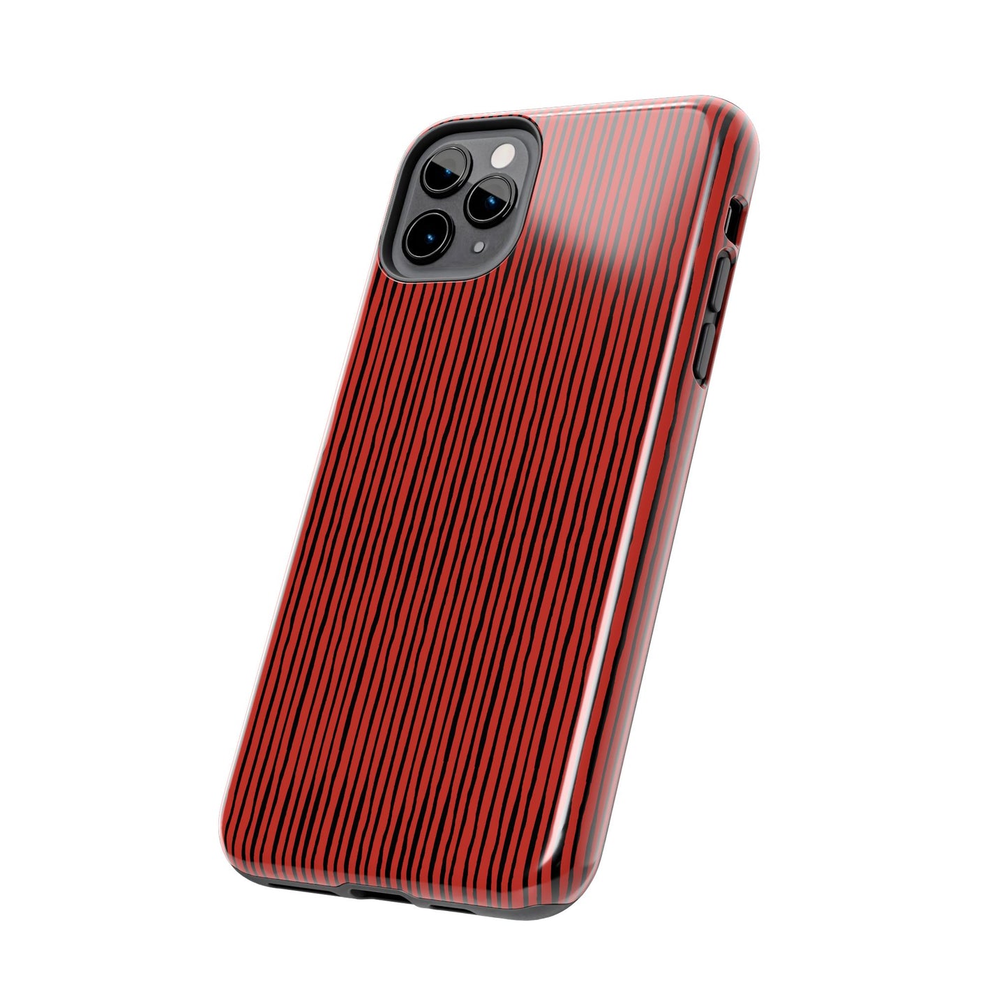 Quirky Bias Stripe Red / Black Phone Case