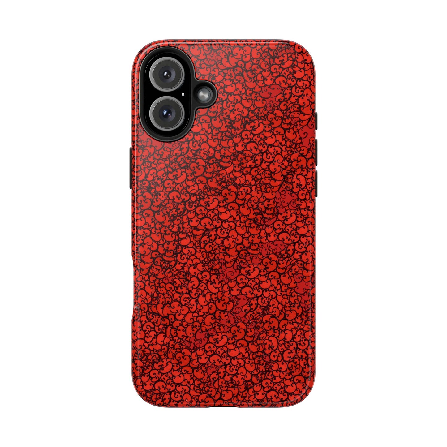 Scrollie Red / Black Phone Case