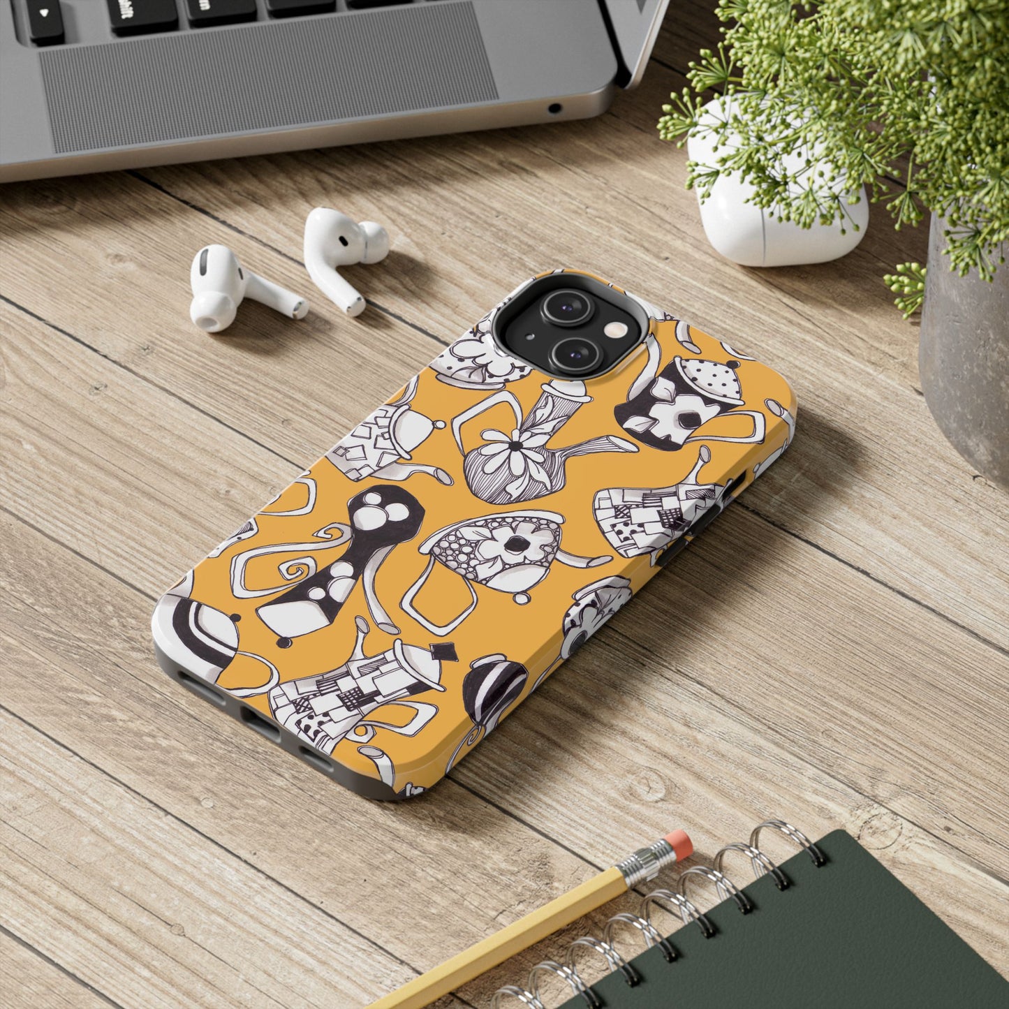 Fancy Pots Yellow Phone Case