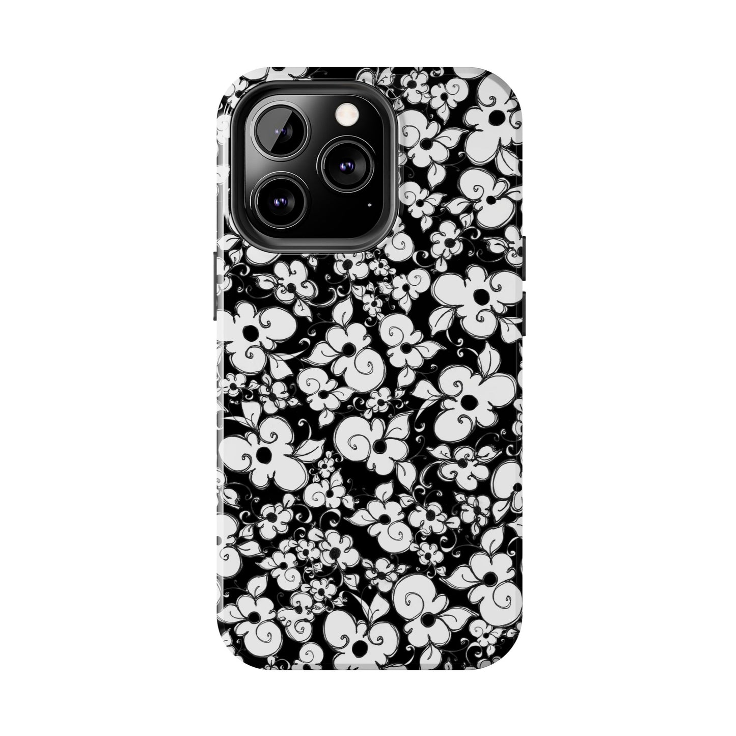 Dog Daisies Black Phone Case