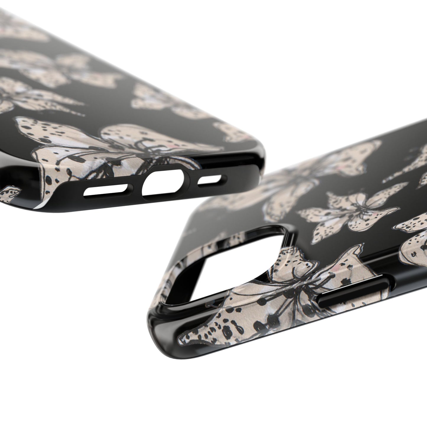 Spotted Lilies Black Phone Case