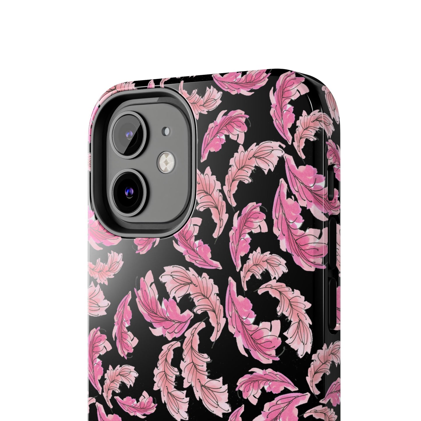Flam Feathers Black Phone Case
