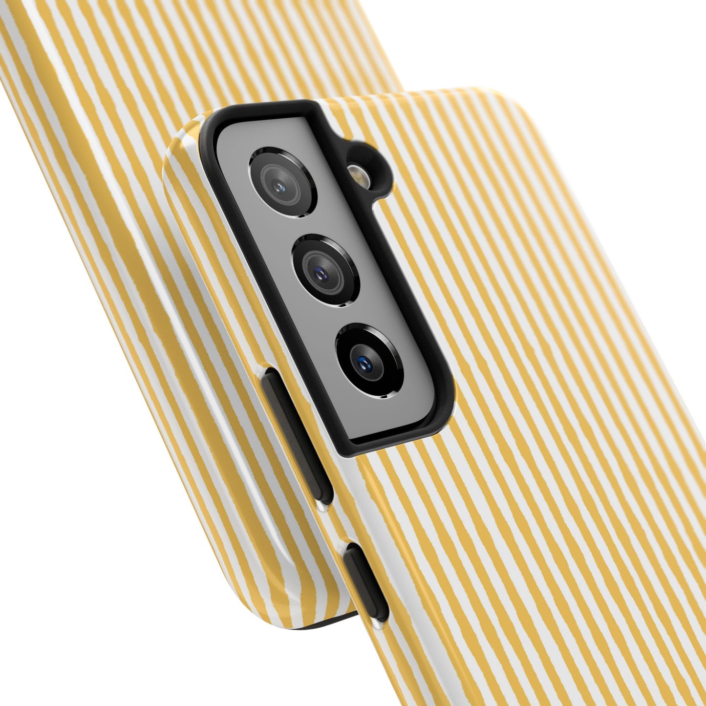 Lazy Stripe Yellow / White Phone Case