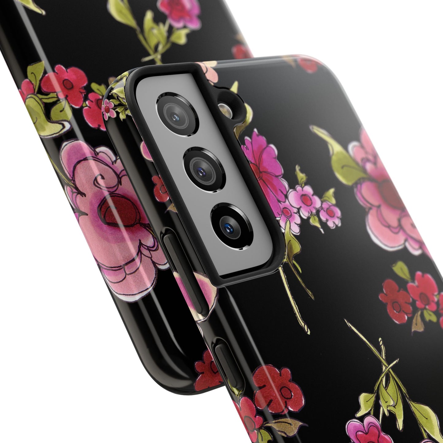 Jumbo Floral Black Phone Case