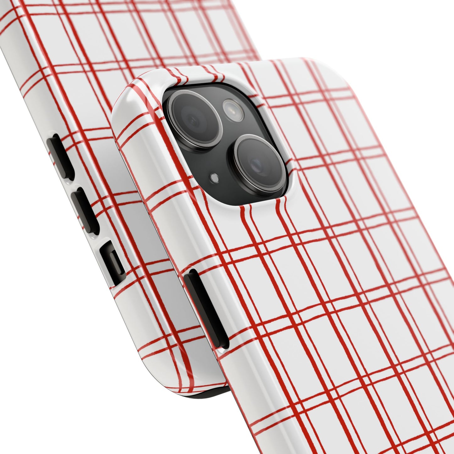 Little Plaid White / Red Phone Case