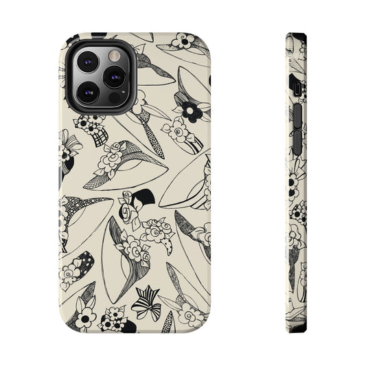 Millinery Ivory / Black Phone Case