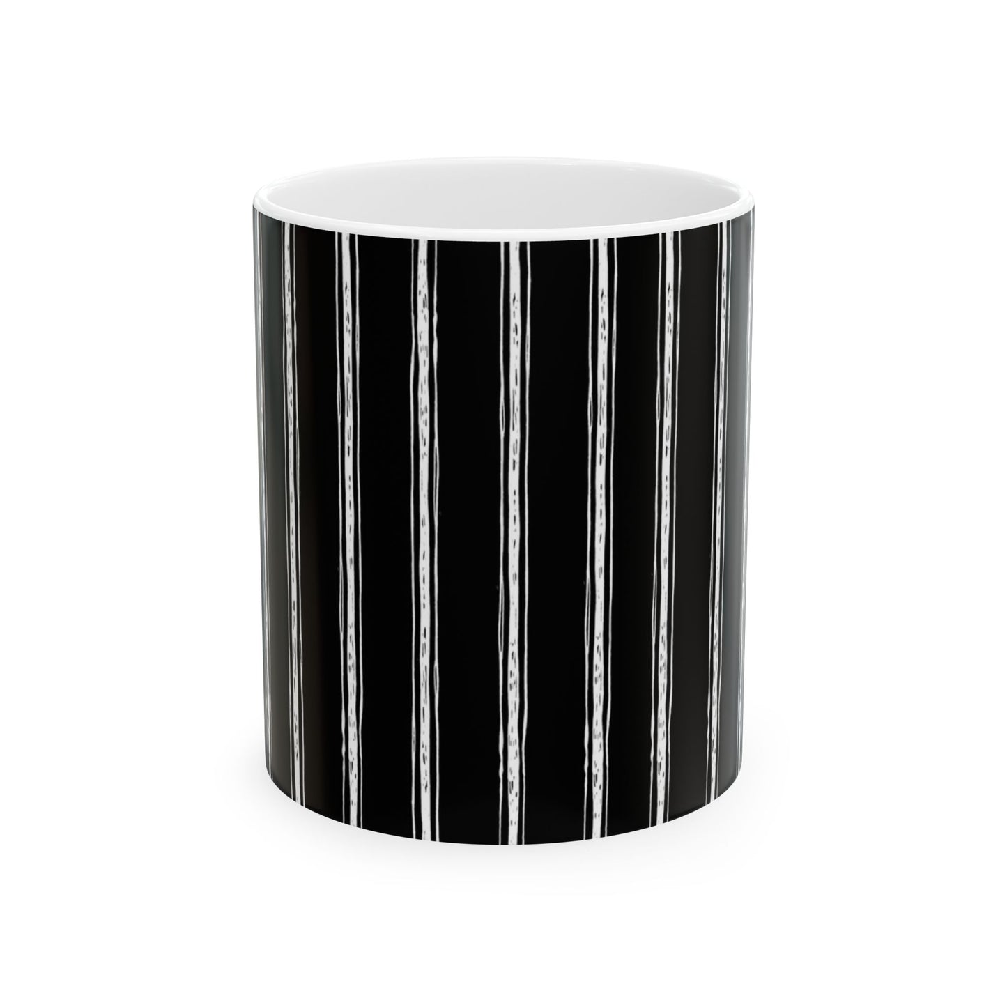 Napkin Stripe Black / White Cup