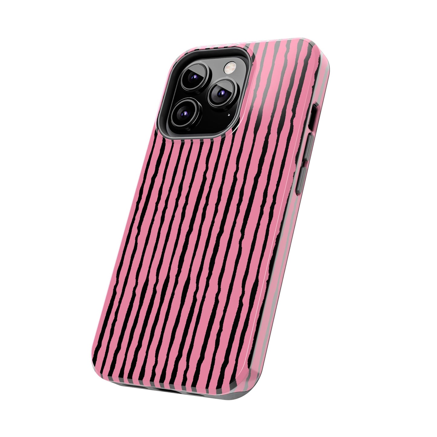 Sorta Stripe Pink / Black Phone Case