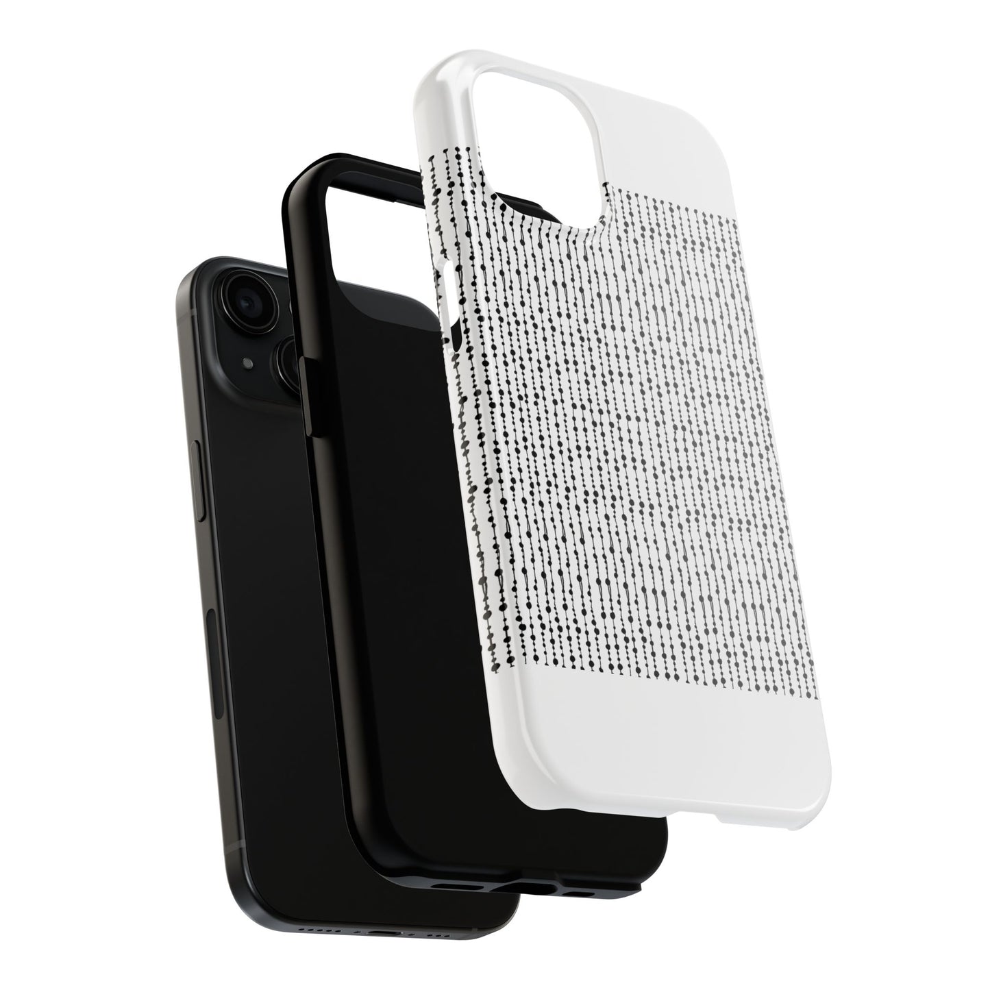 Beaded Curtain White / Black Phone Case