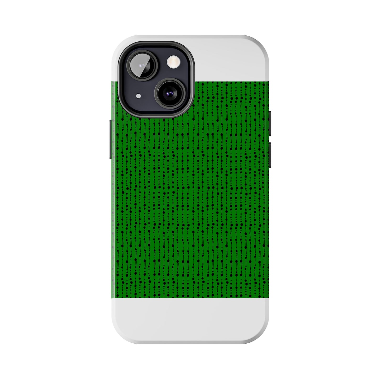 Beaded Curtain Green / Black Phone Case