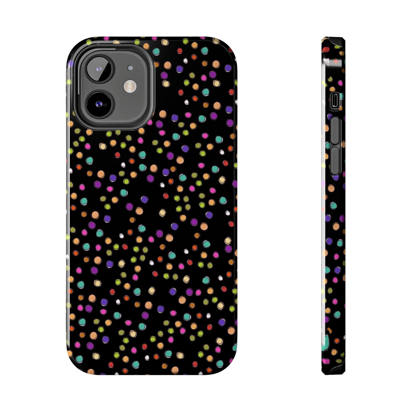Dog Dots Black Phone Case