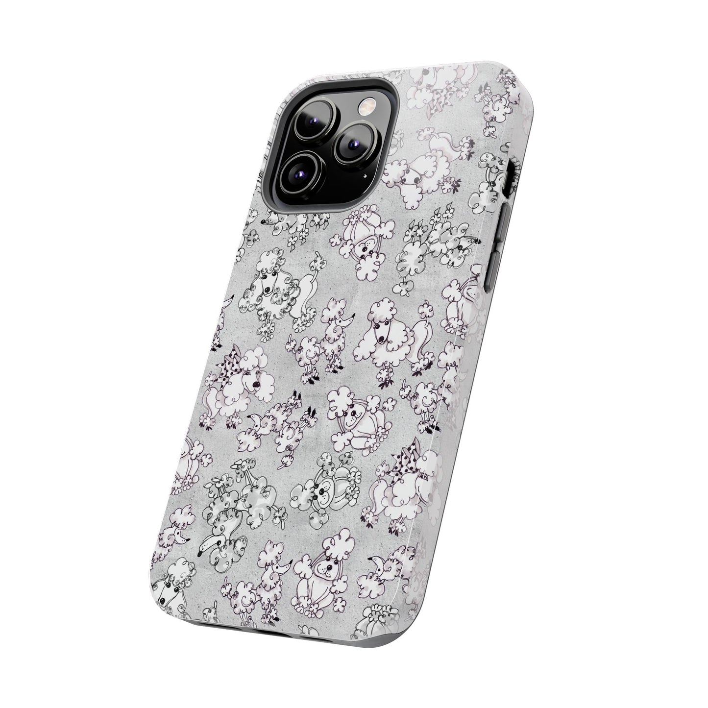 Paris Poodles Silver Phone Case