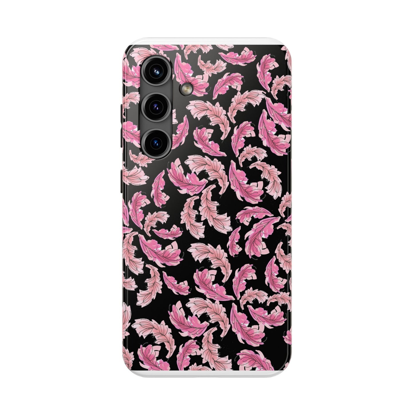 Flam Feathers Black Phone Case