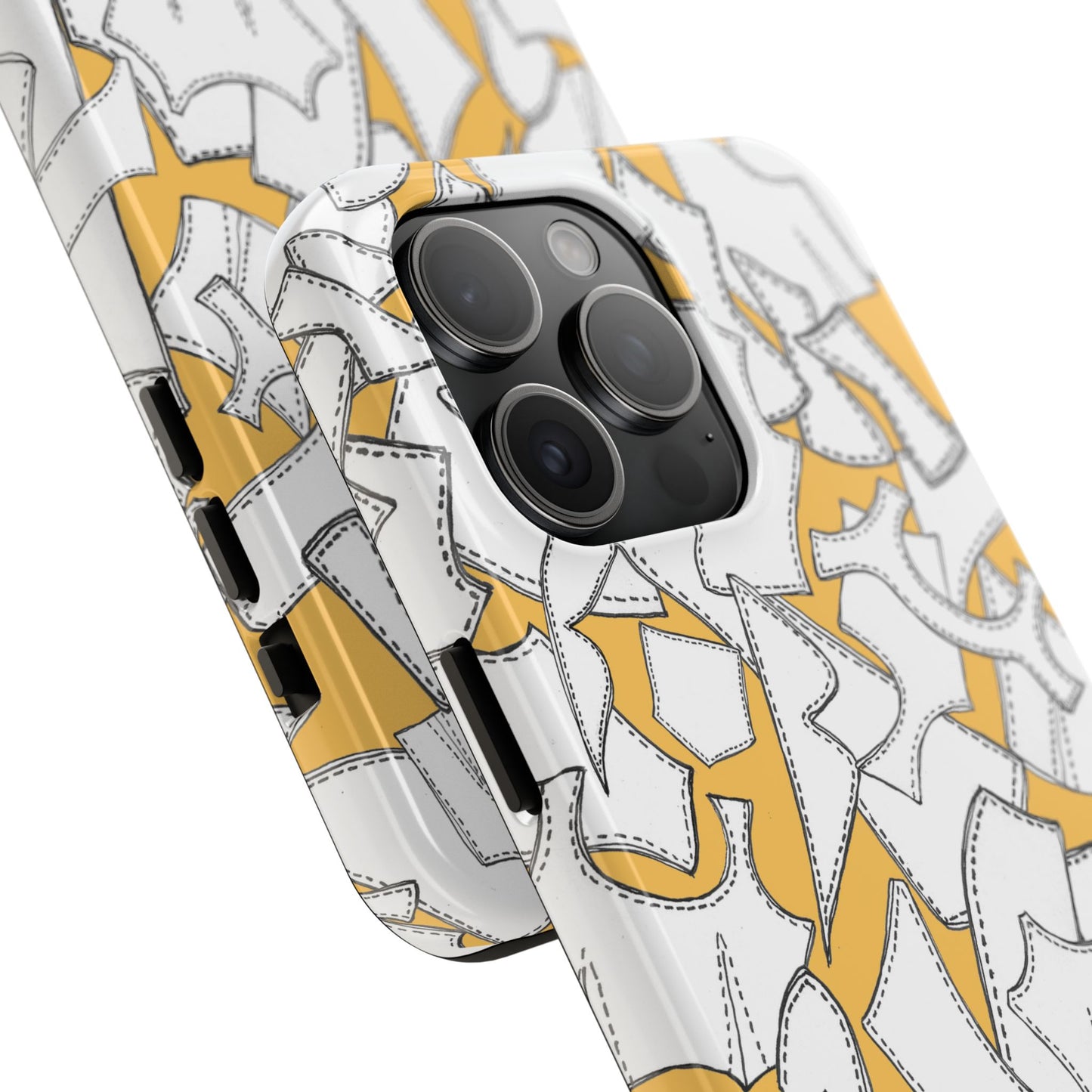 Pattern Pieces Yellow Phone Case