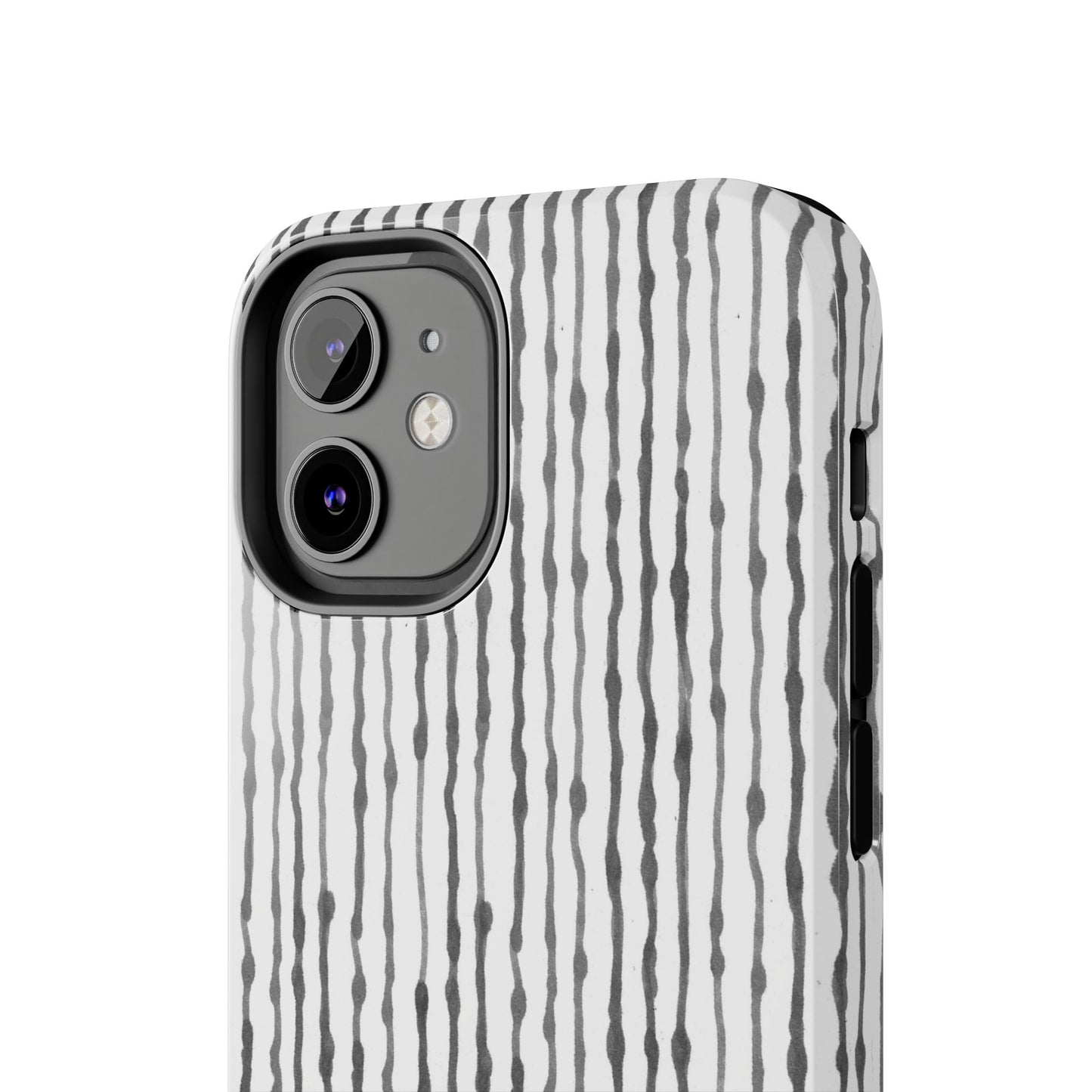 Faux Seersucker White / Charcoal Phone Case