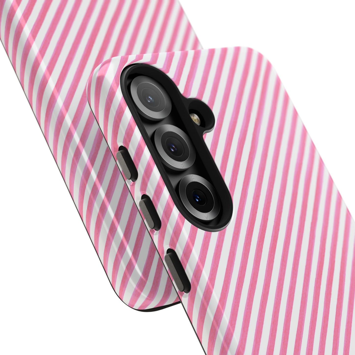 Bias Stripe Pink / White Phone Case
