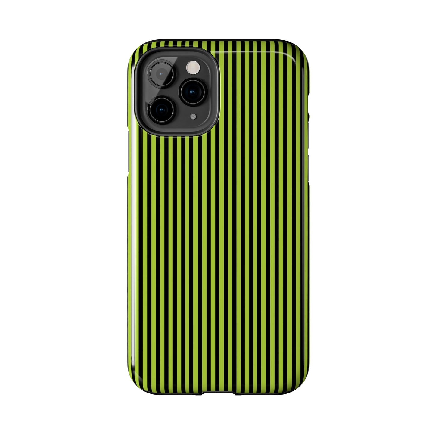 Stripe Green / Black Phone Case