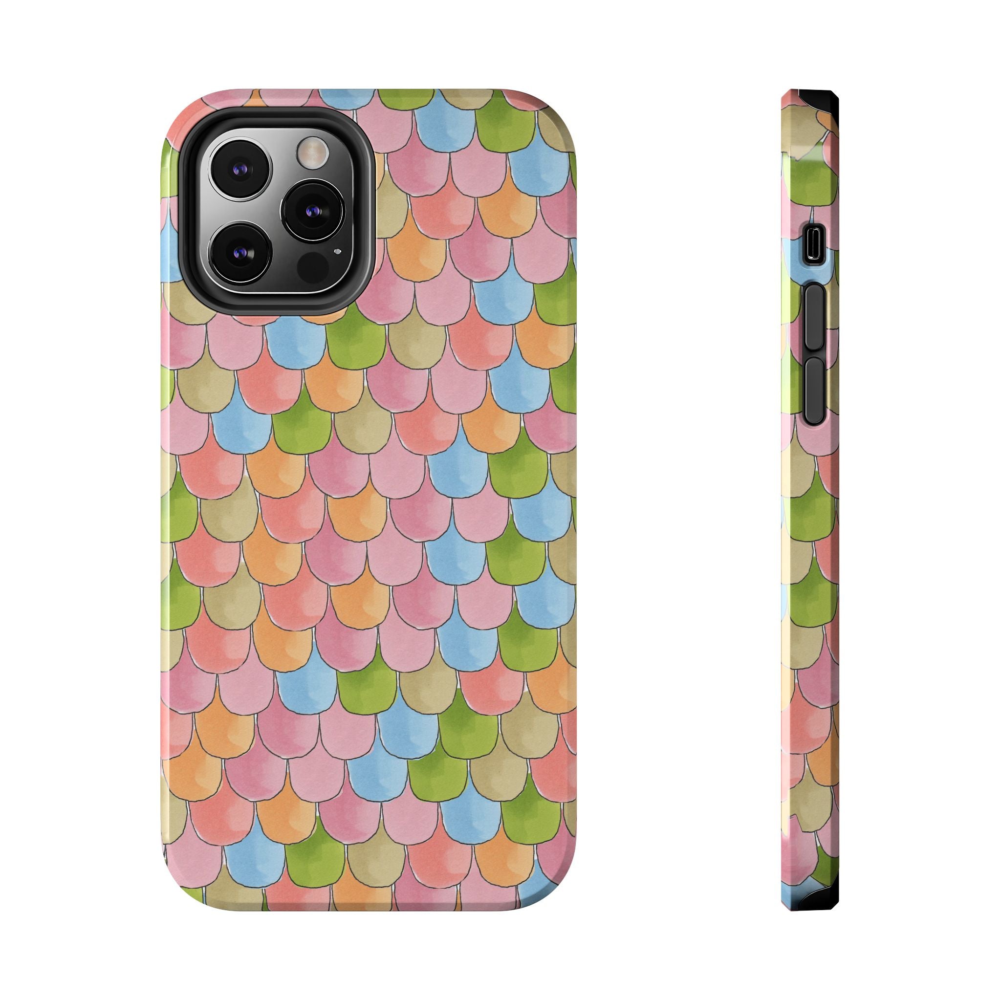 Rainbow Scales Phone Case – Colorful Protective Cover – Loralie Designs