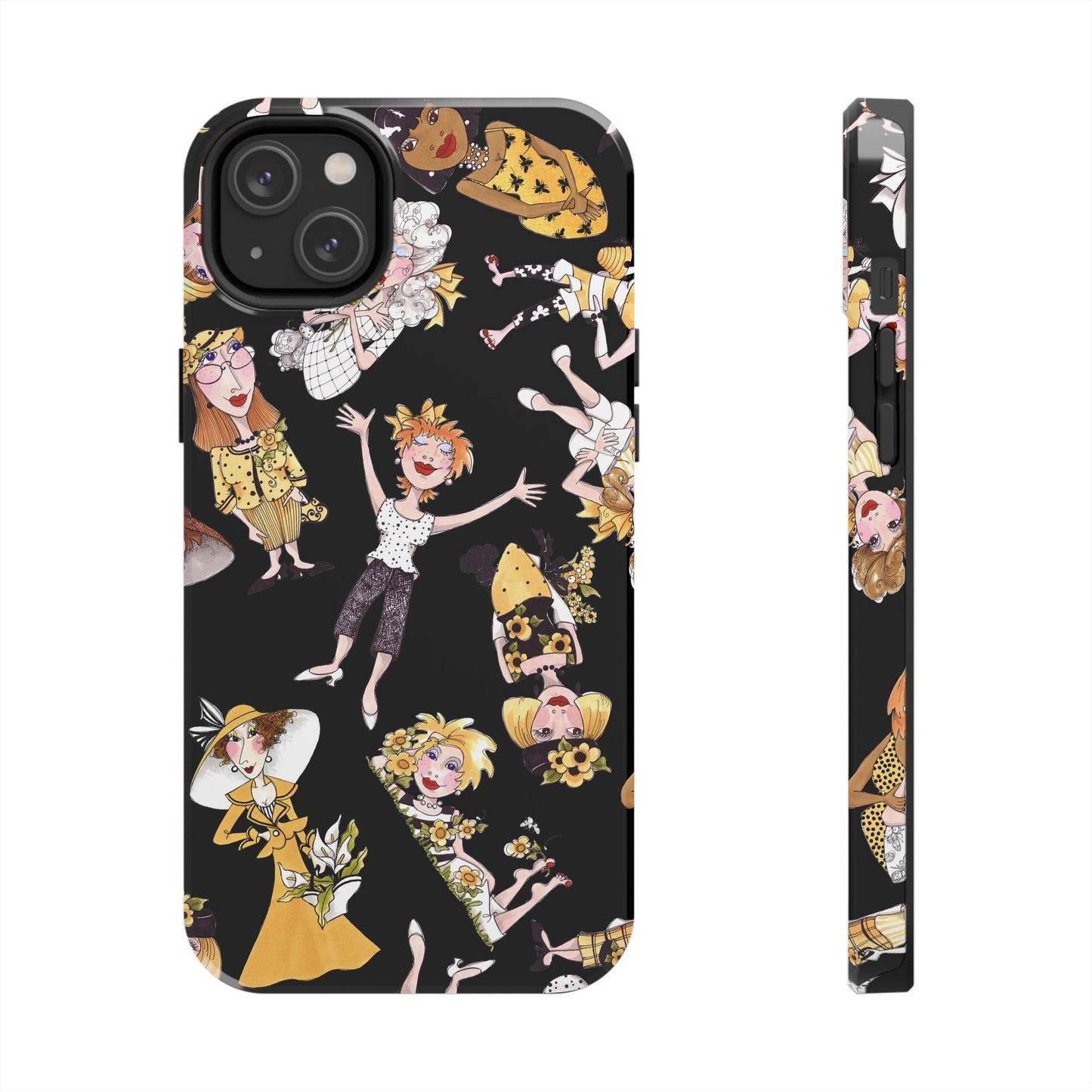 Bee Tossed Black Phone Case