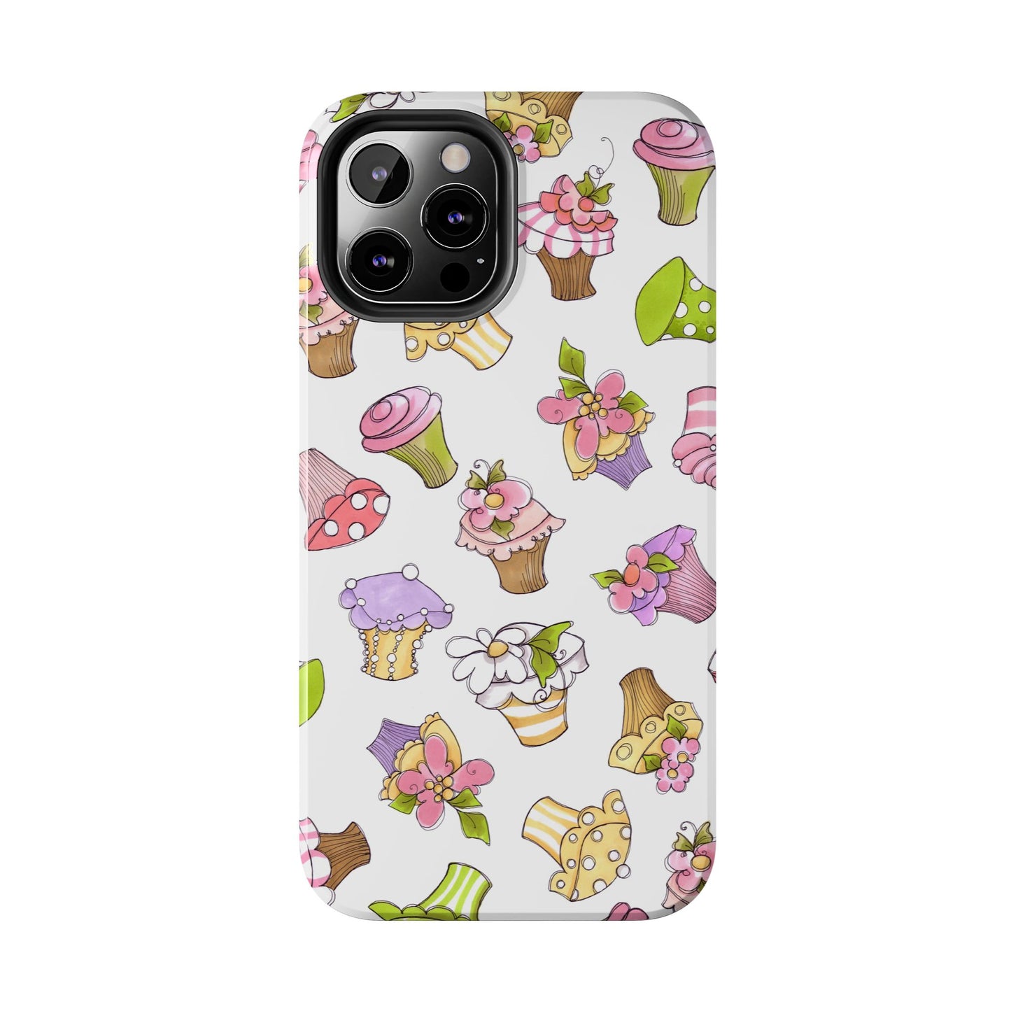 Cupcake Toss White Phone Case