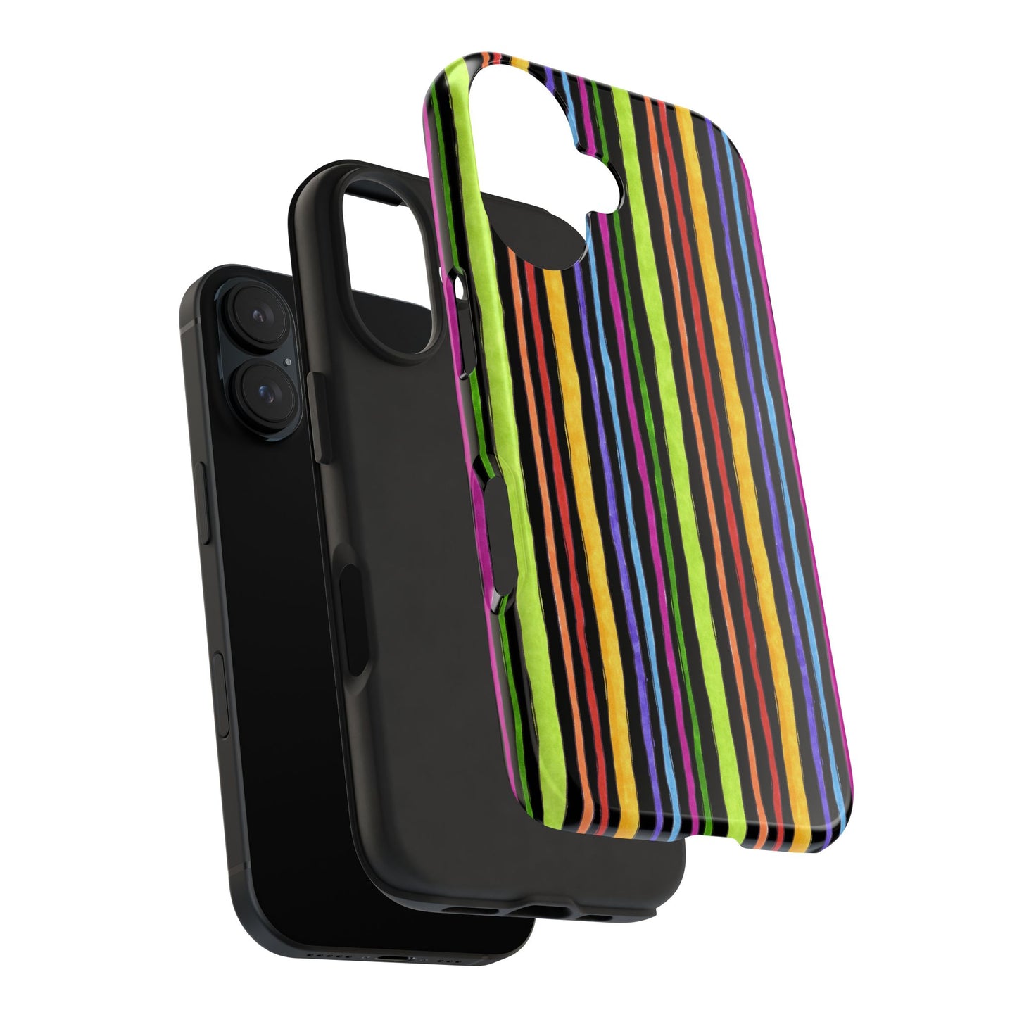 Stripe Fancy Black Phone Case