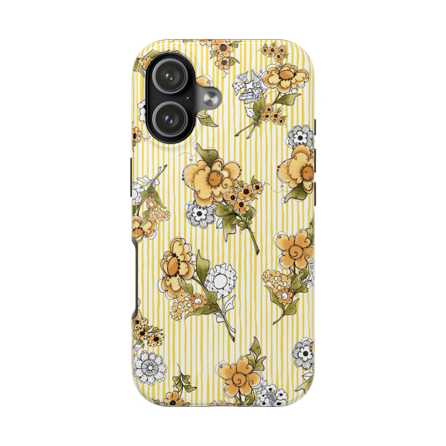 Bee Floral White / Yellow Phone Case