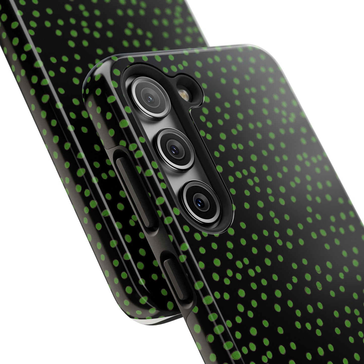Dinky Dots Black / Green Phone Case