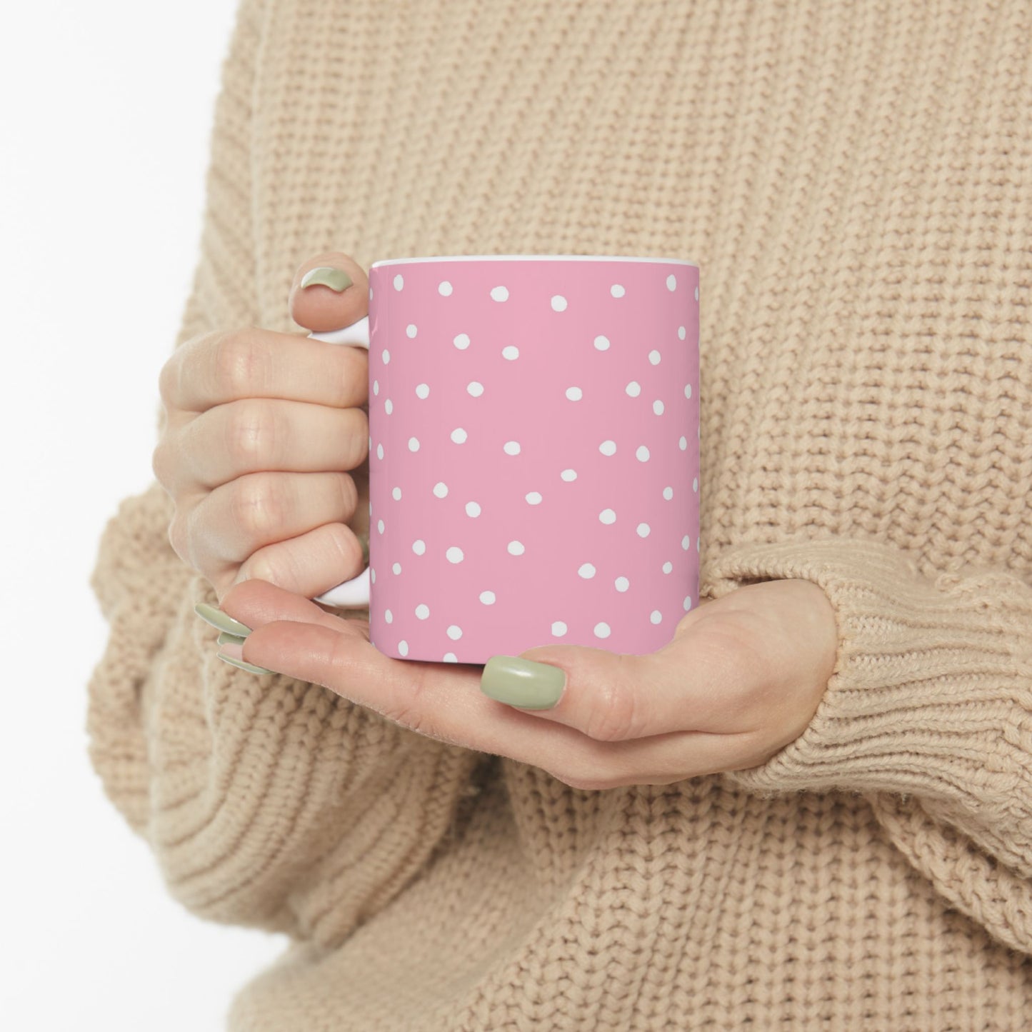 Dinky Dots Pink / White Cup