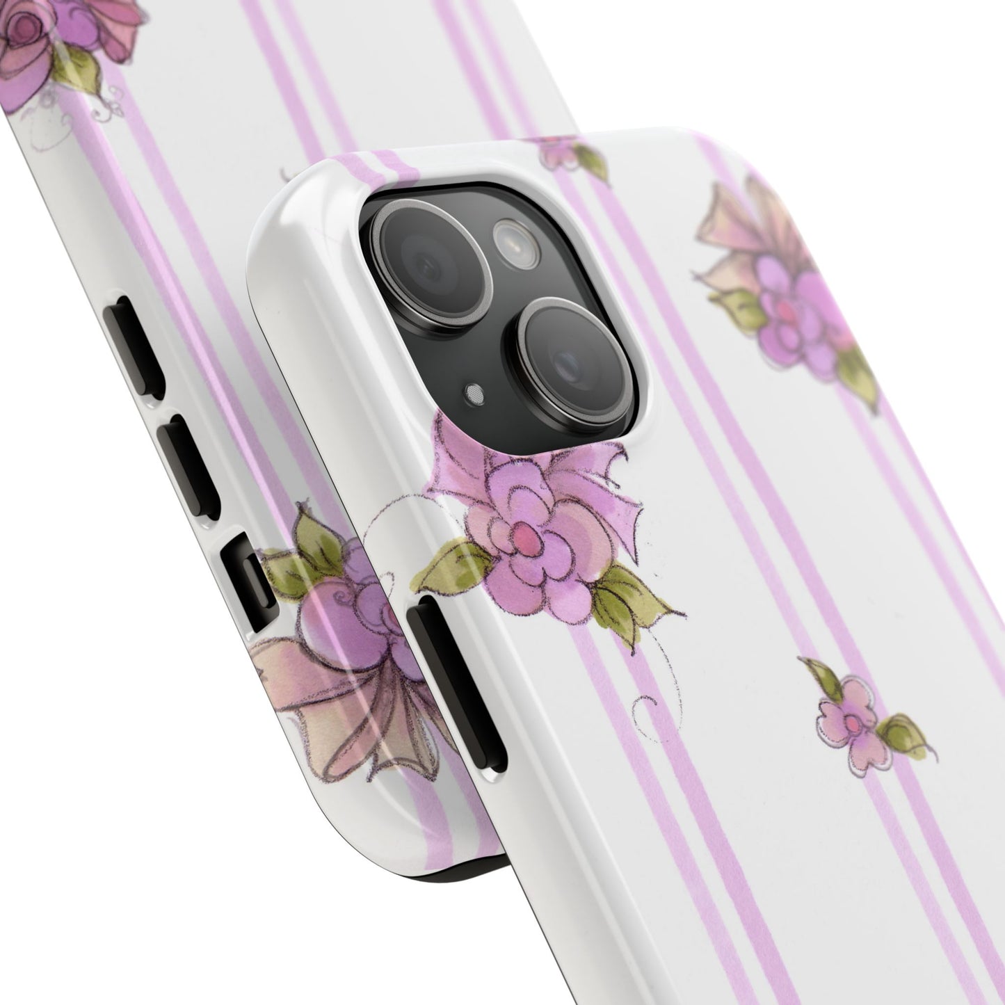Flower Model Flower Stripe Phone Case