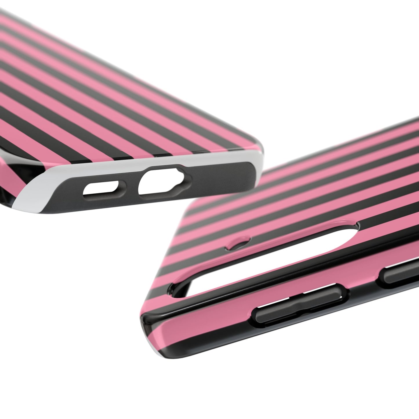 Vertical Stripe Pink / Black Phone Case